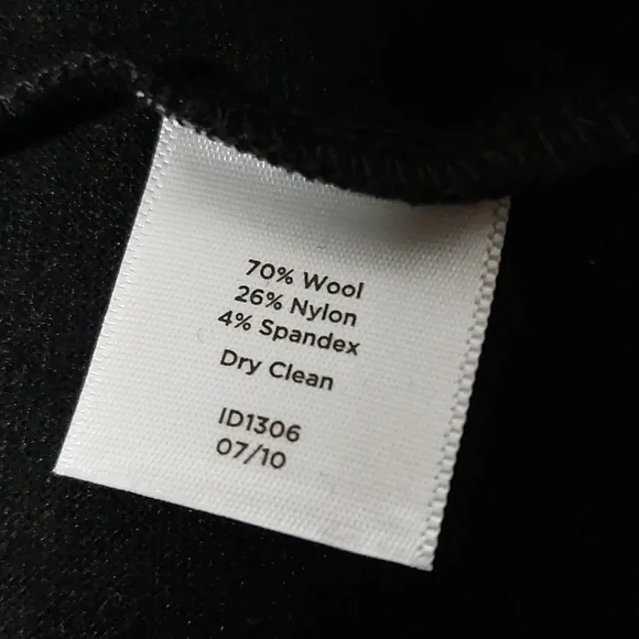 Black Long Sleeve Dress With Fabric Wrap Waist Talbots Large - Picture 9 of 11